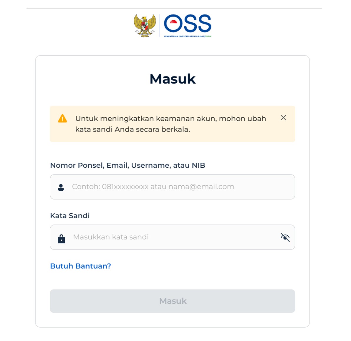 OSS RBA LOGIN KKPR